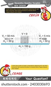 University and high school exam question form, Mathematics, physics, geometry, biology, eps, Next generation problems, two sister, speech bubble, template, experiment
