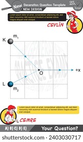 University and high school exam question form, Mathematics, physics, geometry, biology, eps, Next generation problems, two sister, speech bubble, template, experiment
