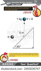 University and high school exam question form, Mathematics, physics, geometry, biology, eps, Next generation problems, two sister, speech bubble, template, experiment