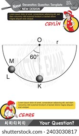 University and high school exam question form, Mathematics, physics, geometry, biology, eps, Next generation problems, two sister, speech bubble, template, experiment