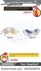 University and high school exam question form, Mathematics, physics, geometry, biology, eps, Next generation problems, two sister, speech bubble, template, experiment