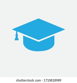 University and high school graduation cap. Vector illustration.