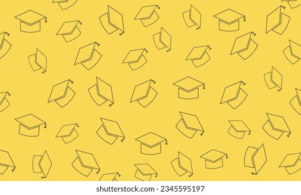 University or high school pattern. Vector icons collection pattern ilustration.