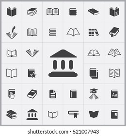 university icon. books icons universal set for web and mobile