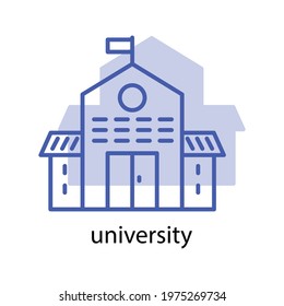 University icon. the icon can be used for application icon, web icon, infographics, Editable stroke. Design template vector