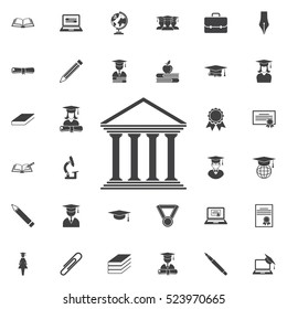 University Icon. Education Set Of Icons