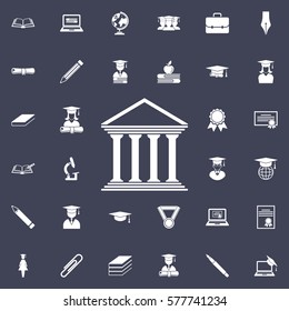 University Icon. Education Set Of Icons