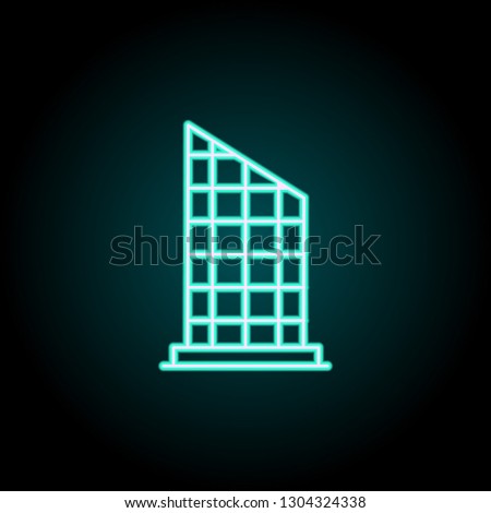 university icon. Elements of Bulding Landmarks in neon style icons. Simple icon for websites, web design, mobile app, info graphics