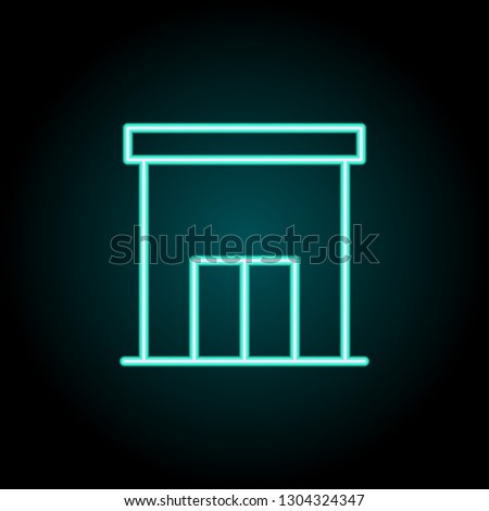 university icon. Elements of Bulding Landmarks in neon style icons. Simple icon for websites, web design, mobile app, info graphics