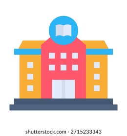 Ilustração de vetor de design plano de ícone da universidade