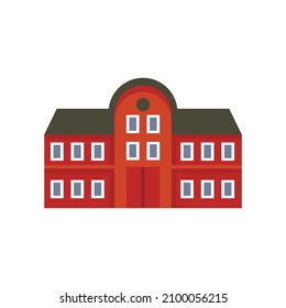 University icon. Flat illustration of university vector icon isolated on white background