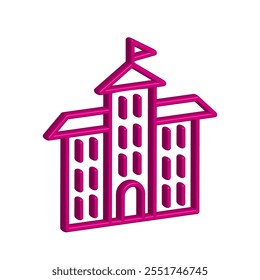 Icono de la universidad ilustración Vector diseño Plantilla