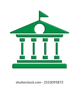 Modelo de design vetorial de ilustração de ícone da universidade