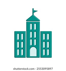 Icono de la universidad ilustración Vector diseño Plantilla