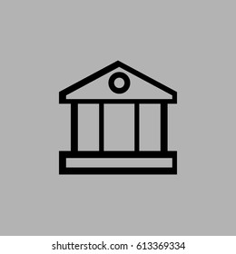 University Icon Isolated on White Background