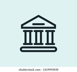 University icon line isolated on clean background. University icon concept drawing icon line in modern style. Vector illustration for your web mobile logo app UI design.