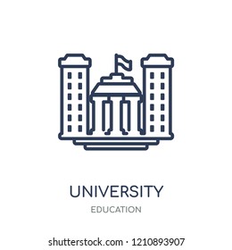 University icon. University linear symbol design from Education collection.
