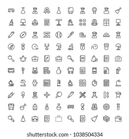 University icon set. Collection of high quality black outline logo for web site design and mobile apps. Vector illustration on a white background.