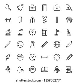 University icon set. Collection of high quality black outline logo for web site design and mobile apps. Vector illustration on a white background.