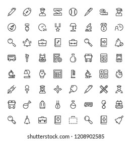 University icon set. Collection of high quality black outline logo for web site design and mobile apps. Vector illustration on a white background.