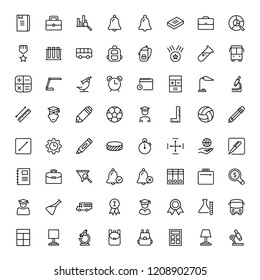 University icon set. Collection of high quality black outline logo for web site design and mobile apps. Vector illustration on a white background.