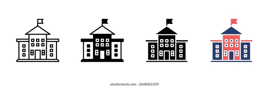 University icon sheet multiple style collection