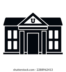 University icon simple vector. Campus education. Park people