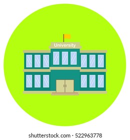 University icon in trendy flat style isolated on grey background. Building symbol for your design, logo, UI. Vector illustration, EPS10.