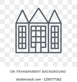 University icon. Trendy flat vector University icon on transparent background from E-learning and education collection. High quality filled University symbol use for web and mobile