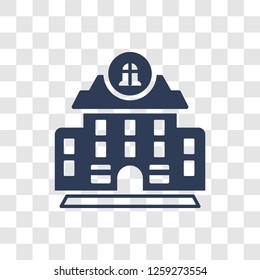 University icon. Trendy University logo concept on transparent background from E-learning and education collection