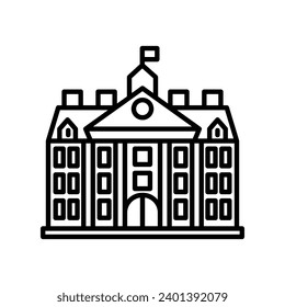 University icon in vector. Illustration