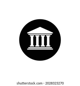 Vector de icono universitario, aislado en fondo blanco.