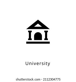 university icon in vector. Logotype