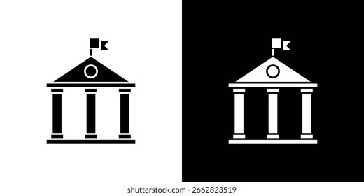 Gráficos escalables del Vector del icono de la universidad