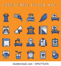 university icons 20 vector format