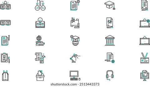 University icons High-Quality Vector Icons Collection with Editable Stroke. Ideal for Professional and Creative Projects.