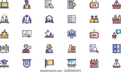 University icons High-Quality Vector Icons Collection with Editable Stroke. Ideal for Professional and Creative Projects.