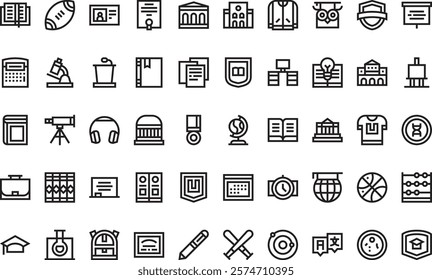 University icons High-Quality Vector Icons Collection with Editable Stroke. Ideal for Professional and Creative Projects