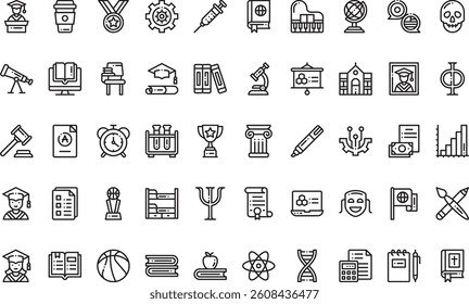 University icons High-Quality Vector Icons Collection with Editable Stroke. Ideal for Professional and Creative Projects
