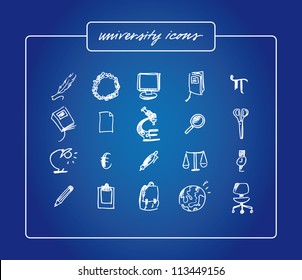 University icons set