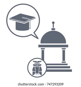 University icons set