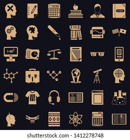 University icons set. Simple style of 36 university vector icons for web for any design