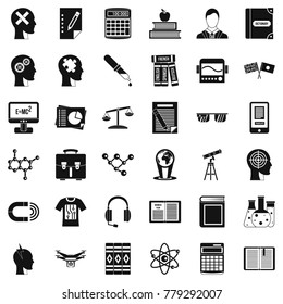 University icons set. Simple style of 36 university vector icons for web isolated on white background