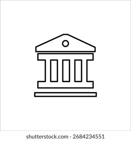 university icons. simple line vector