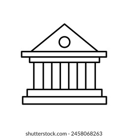 university icon.vector flat Bulding Landmarks on white background..eps