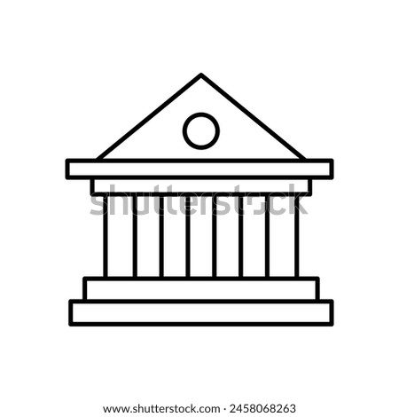 university icon.vector flat Bulding Landmarks on white background..eps