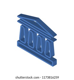University isometric left top view 3D icon