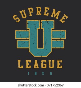 University Jersey T-shirt Print