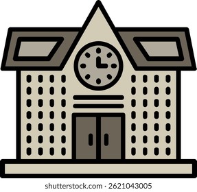 University Line Filled Vector Icon Design