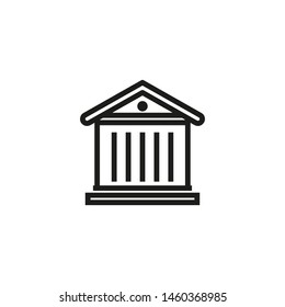 University line icon. Museum, bank, library. School concept. Vector illustration can be used for topics like education, architecture, construction